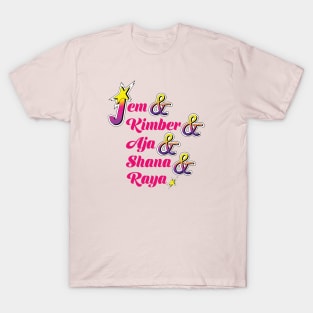 Jem Kimber Aja Shana Raya Holograms List T-Shirt